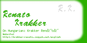 renato krakker business card